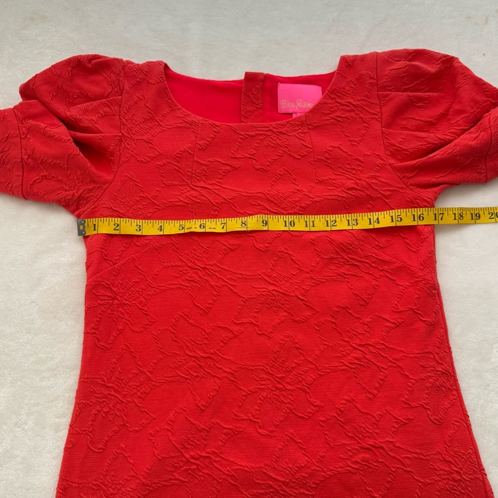 Lilly Pulitzer Knowles Elbow Sleeve Knit Jacquard Mini Dress in Ruby Red Small - Picture 13 of 14